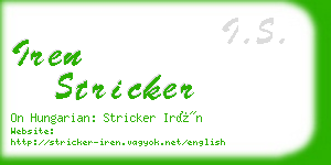 iren stricker business card